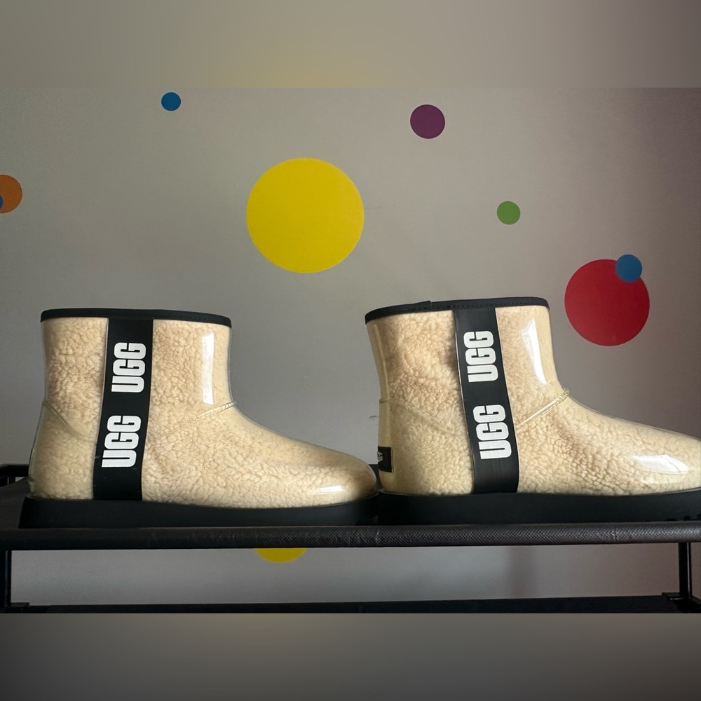 UGG Beige Shearling Ankle Boots
